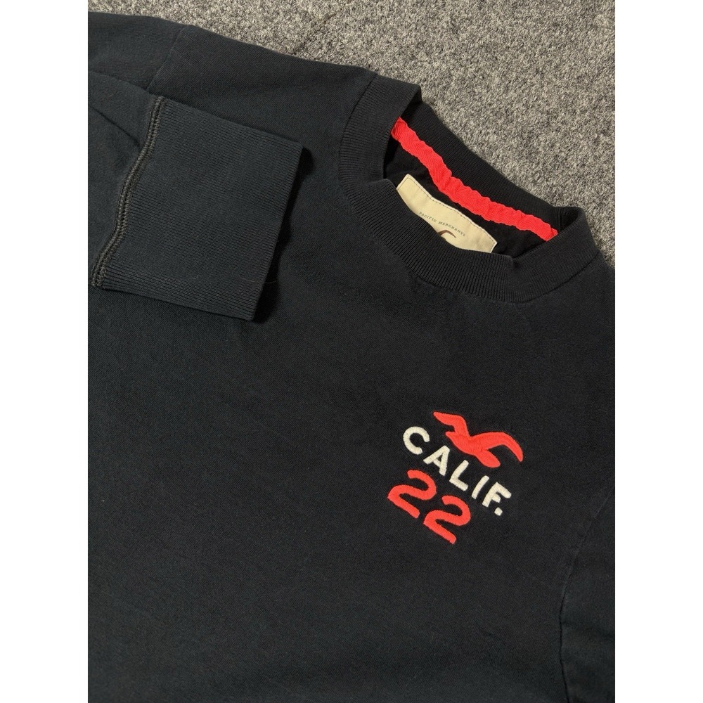 Hollister Y2K Mens Tee T-shirt Long Sleeve Crewneck Calif 22 Preppy Vtg Sz Large